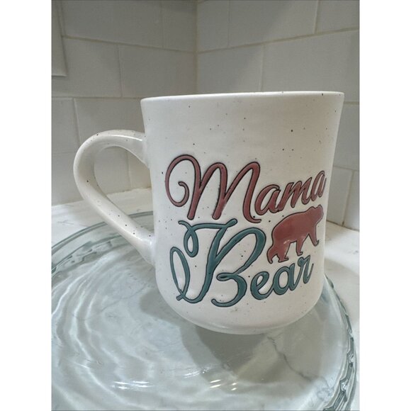 Mama Bear Animal Print Coffee Mug by Tag Stoneware Large Cup Pink - Picture 4 of 8